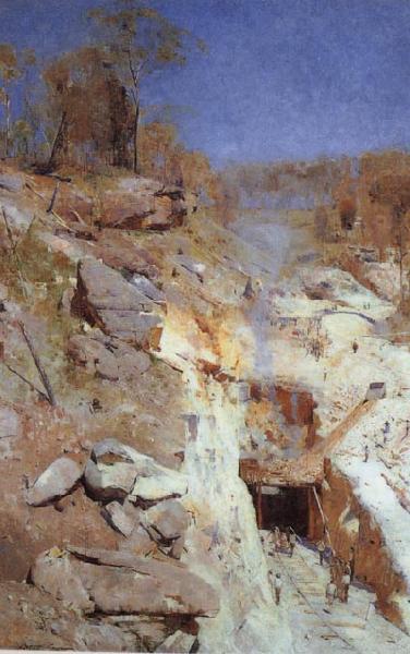 Arthur streeton Fire's On